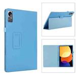For Xiaomi Pad 5 Pro 12.4 Litchi Texture Leather Tablet Case with Holder(Sky Blue)