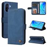 For Huawei nova Y70 / Y70 Plus / Enjoy 50 Skin Feel Life Tree Metal Button Leather Phone Case(Blue)