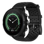 For Suunto 9 Breathable Silicone Watch Band, Exclude the Subject(Black)