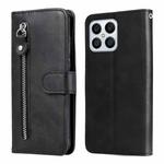 For Honor X8 5G / X6 Calf Texture Zipper Leather Phone Case(Black)