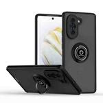 For Huawei nova 10 Q Shadow 1 Series TPU + PC Phone Case with Ring Holder(Black+Black)