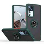 For Xiaomi 12T/12T Pro/Redmi K50 Ultra Q Shadow 1 Series TPU + PC Phone Case with Ring Holder(Dark Green)