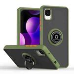 For TCL ION z Q Shadow 1 Series TPU + PC Phone Case with Ring Holder(Green)