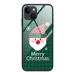 For iPhone 14 Christmas Glass Phone Case(Santa Claus)