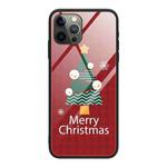 For iPhone 14 Pro Max Christmas Glass Phone Case(Christmas Trees)