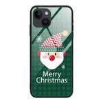 For iPhone 13 Christmas Glass Phone Case(Santa Claus)