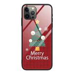 For iPhone 12 / 12 Pro Christmas Glass Phone Case(Christmas Trees)