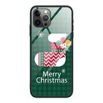 For iPhone 12 Pro Max Christmas Glass Phone Case(Christmas Socks)