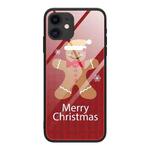 For iPhone 11 Christmas Glass Phone Case(Brown Toy Bear)