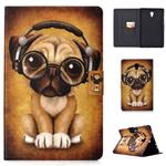Electric Horizontal Flat Painted Leather Case with Pen Cover & Card Slot & Holder(Shar Pei)