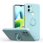 For Xiaomi Redmi A1 Ring Kickstand TPU Silicone Phone Case(Light Cyan)