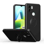 For Xiaomi Redmi A1 Ring Kickstand TPU Silicone Phone Case(Black)