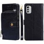 For Nokia G60 5G Zipper Bag Flip Leather Phone Case(Black)