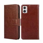For Motorola Moto E22/E22i Crystal Texture Leather Phone Case(Brown)