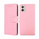 For Motorola Moto E22/E22i Crystal Texture Leather Phone Case(Pink)