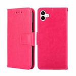 For Samsung Galaxy A04 Crystal Texture Leather Phone Case(Rose Red)