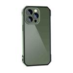 For iPhone 14 Lens Protector Adsorption Lock Phone Case(Green)