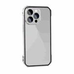 For iPhone 14 Pro Max Lens Protector Adsorption Lock Phone Case(Grey)