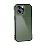 For iPhone 12 Pro Lens Protector Adsorption Lock Phone Case(Green)