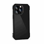 For iPhone 12 Pro Max Lens Protector Adsorption Lock Phone Case(Black)
