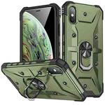 For iPhone X / XS Ring Holder Phone Case(Army Green)