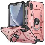 For iPhone XR Ring Holder Phone Case(Rose Gold)