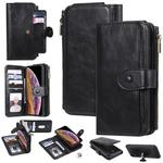 For iPhone XR Multifunctional Retro Detachable Magnetic Horizontal Flip Leather Case with Card Slots & Holder & Wallet & Photo Frame(Black)