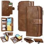 For iPhone 11 Multifunctional Retro Detachable Magnetic Horizontal Flip Leather Case with Card Slots & Holder & Wallet & Photo Frame(Brown)