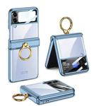 For Samsung Galaxy Z Flip4 GKK Magnetic Folding Phantom Rotary Phone Case with Ring Holder(Blue)