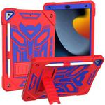 For iPad 10.2 2019/2020/2021 Bumblebee Silicone+PC Shockproof Tablet Case with Holder(Red Blue)