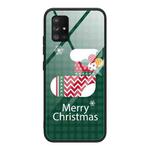 For Samsung Galaxy A71 5G Christmas Glass Phone Case(Christmas Socks)