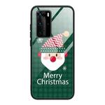 For Huawei P40 Pro / P40 Pro+ Christmas Glass Phone Case(Santa Claus)