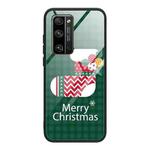 For Honor 30 Pro Christmas Glass Phone Case(Christmas Socks)