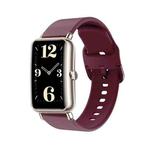 For Huawei Band 6 Color Buckle Silicone Watch Band(Wine Red)