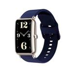 For Huawei Band 6 Color Buckle Silicone Watch Band(Midnight Blue)