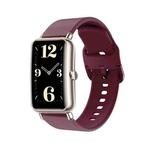 For Huawei Fit Mini Color Buckle Silicone Watch Band(Wine Red)