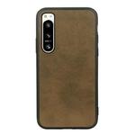 For Sony Xperia 5 IV Two-color Cowhide Texture PU Shockproof Phone Case(Green)