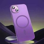 For iPhone 14 Magsafe Magnetic Crystal Frosted Series Phone Case(Translucent Purple)