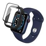 For Apple Watch Series 8 45mm imak PC Frame Case with Tempered Glass Film(Black)