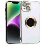 For iPhone 14 Plus Electroplated TPU Phone Case(White)
