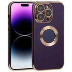 For iPhone 14 Pro Max Electroplated TPU Phone Case(Deep Purple)