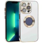 For iPhone 13 Pro Max Electroplated TPU Phone Case(White)
