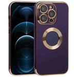 For iPhone 12 Pro Electroplated TPU Phone Case(Deep Purple)