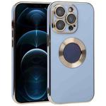 For iPhone 12 Pro Electroplated TPU Phone Case(Light Blue)