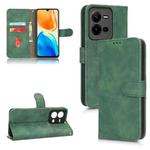 For vivo V25 5G / V25e / X80 Lite Skin Feel Magnetic Flip Leather Phone Case(Green)