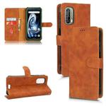 For Blackview BV7100 Skin Feel Magnetic Flip Leather Phone Case(Brown)