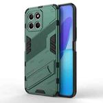 For Honor X8 5G Punk Armor PC + TPU Phone Case with Holder(Green)