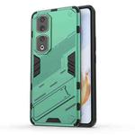 For Honor 90 Pro Punk Armor PC + TPU Phone Case with Holder(Green)
