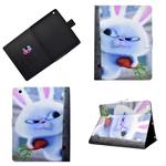 For iPad 2 / 3 / 4 Horizontal Painted Flat Leather Case with Sleep Function & Pen Cover & Card Slot & Holder(White Rabbit)