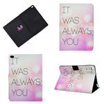 For iPad Air Horizontal Painted Flat Leather Case with Sleep Function & Pen Cover & Card Slot & Holder(Foundation English)